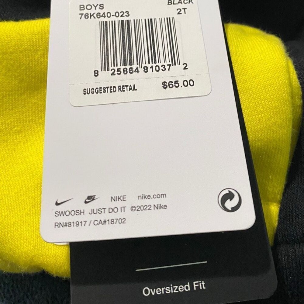 Nike I.A.I.R. Fleece Hoodie Boys size 2T New with Tags 76K640-023 - Picture 11 of 11